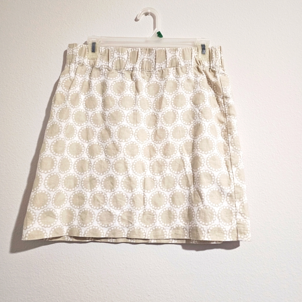 Banana Republic Linen Blend Coastal Printed Skirt Small